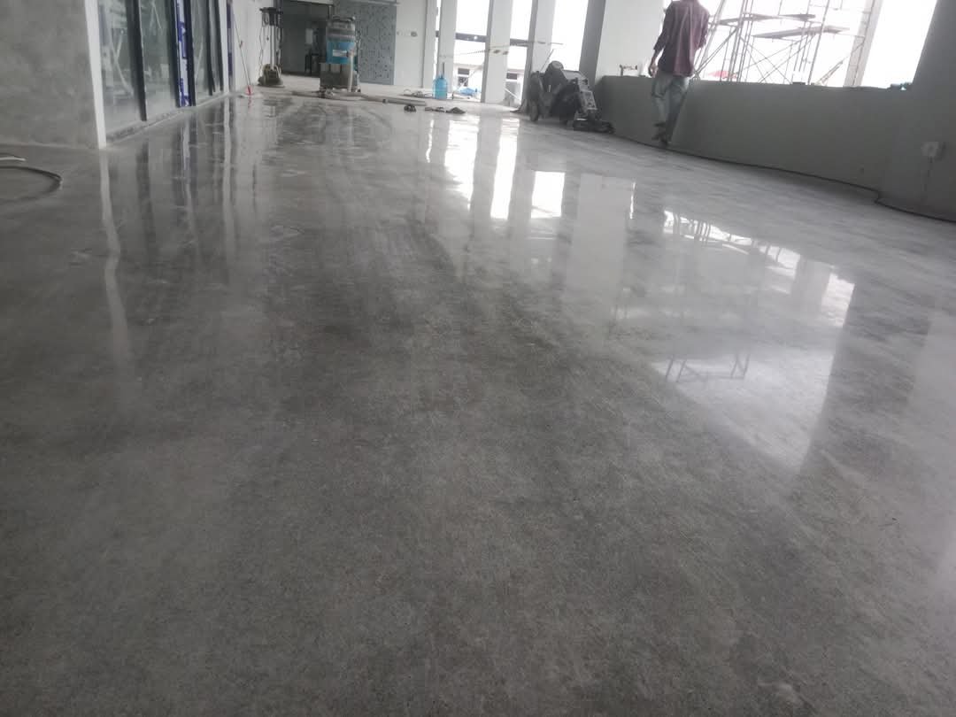Persiapan lantai beton sebelum epoxy PT. ANAS COLOSSAL GROUP