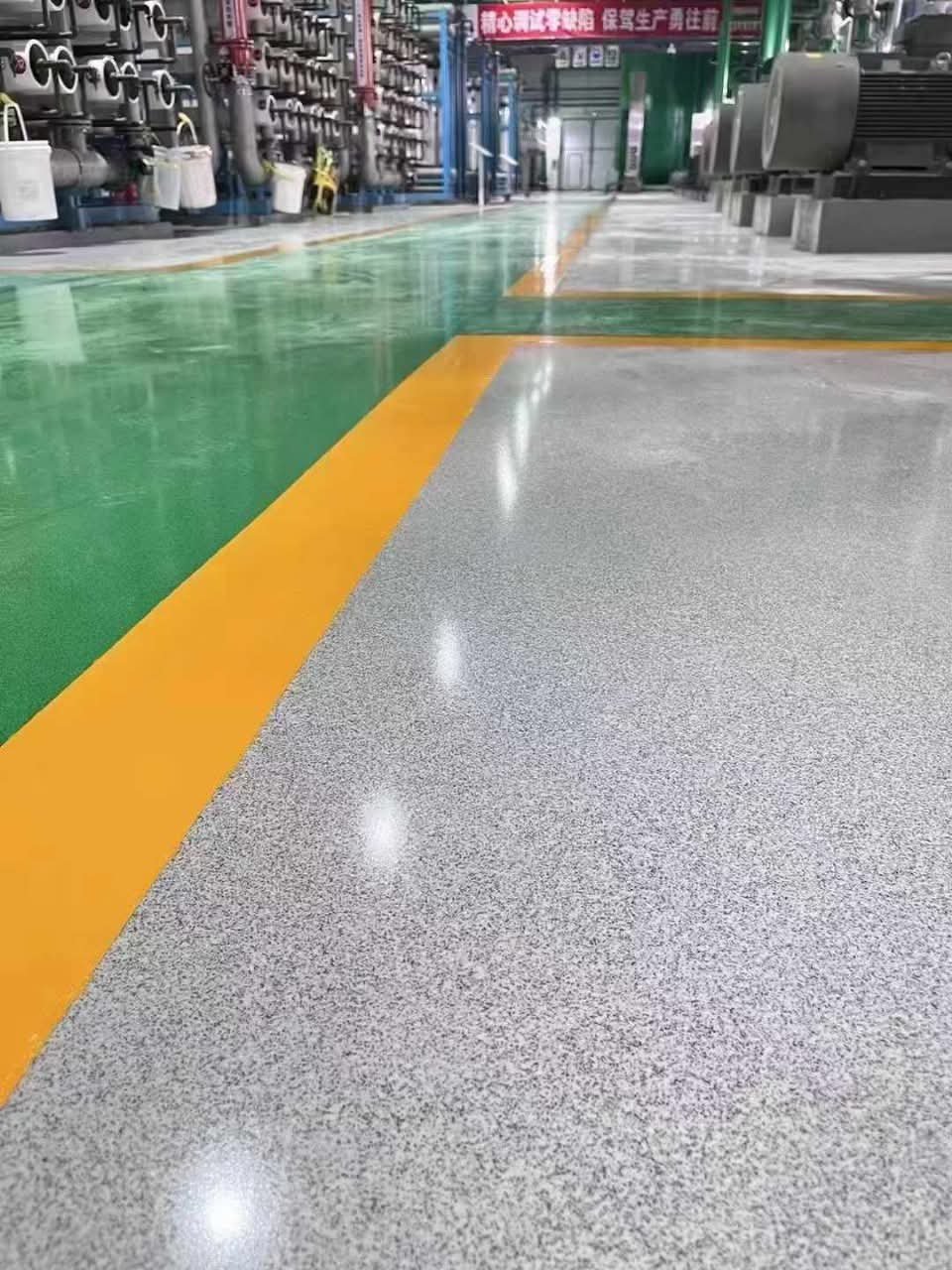Hasil cat epoxy lantai beton PT. ANAS COLOSSAL GROUP