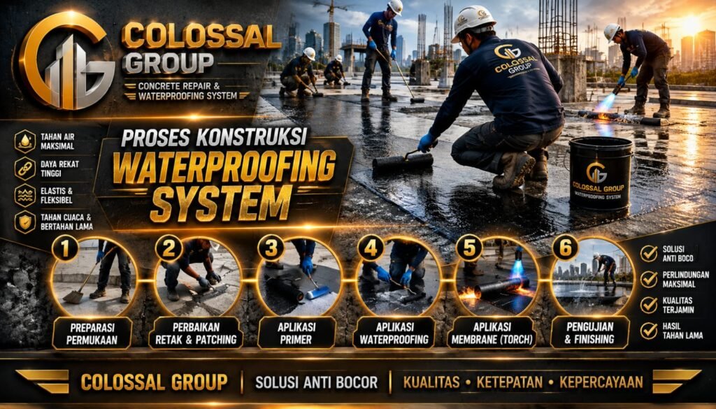 Proses Aplikasi Waterproofing System Kelapa Gading 2026