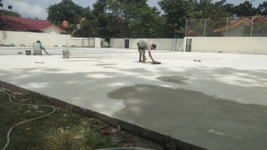 Proses poles lantai beton PT. ANAS COLOSSAL GROUP