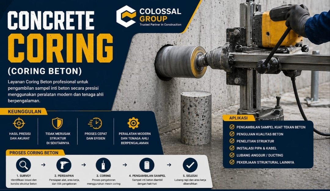 Jasa Coring Beton Menteng Terbaik - PT Citra Kolosal Abadi