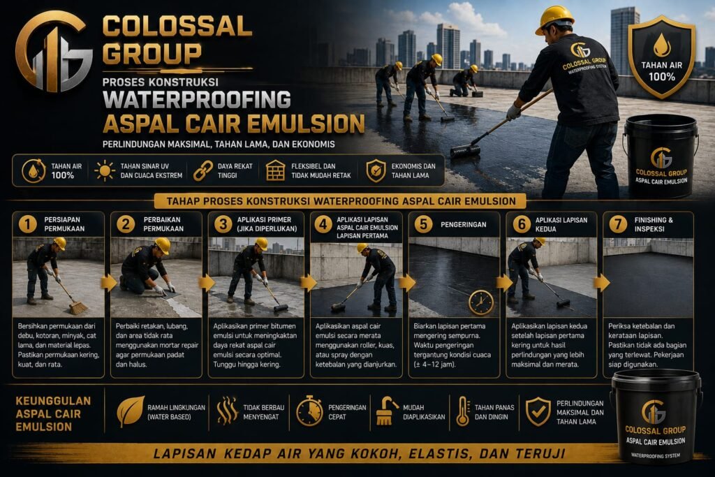 Proses Aplikasi Aspal Cair Tanjung Priok 2026